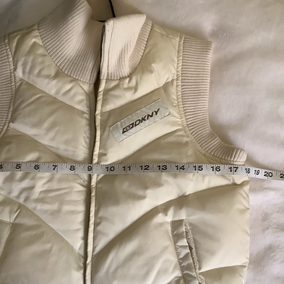 DKNY Ivory Down Feather Vest - Picture 11 of 13